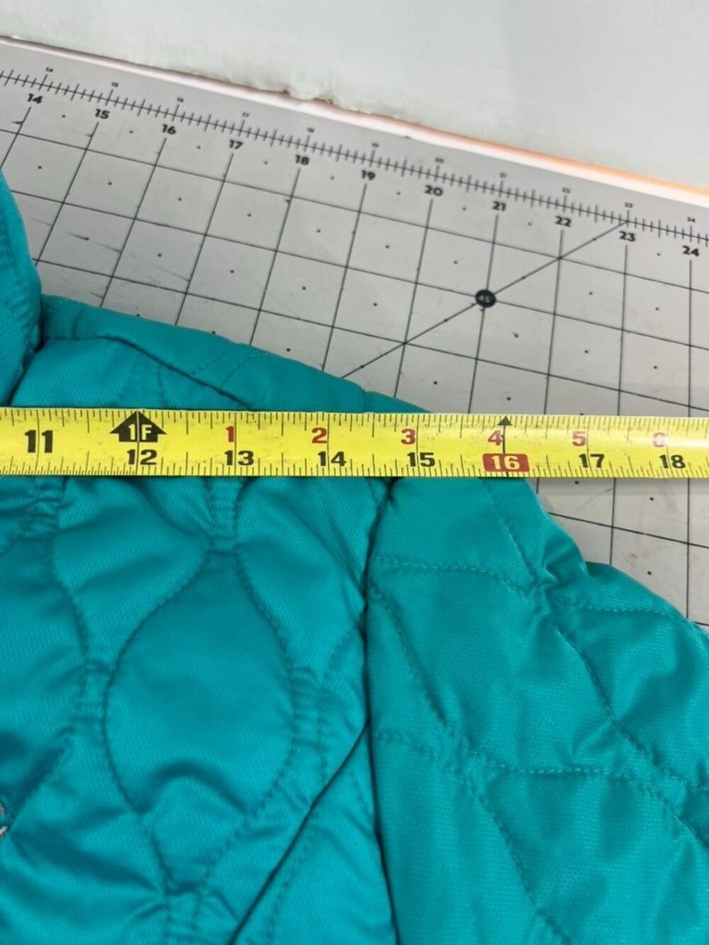 Gerry Women’s Quilted Puffer Turquoise Jacket Sz. S Full-Zip Fleece Collar - Picture 8 of 9